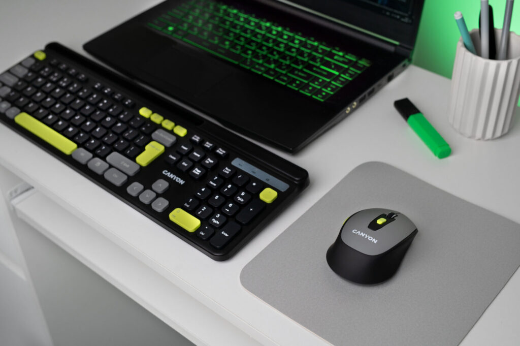 Bezdrátová sada HSET-W5 s ergonomickou myší a klávesnicí